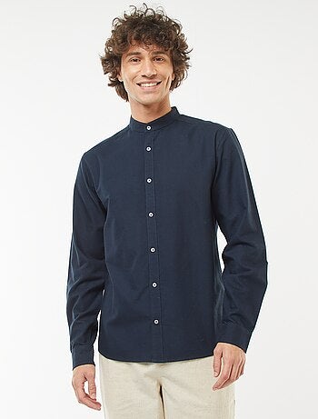 Camicia Oxford collo alla coreana