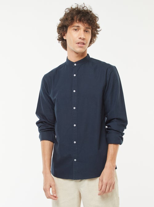 Camicia Oxford collo alla coreana - Kiabi