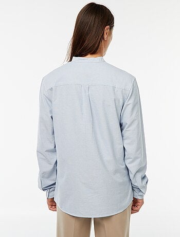 Camicia Oxford collo alla coreana