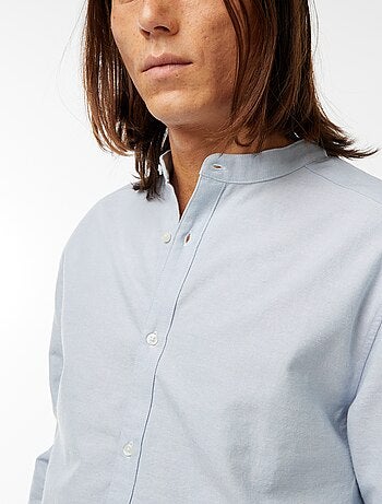 Camicia Oxford collo alla coreana