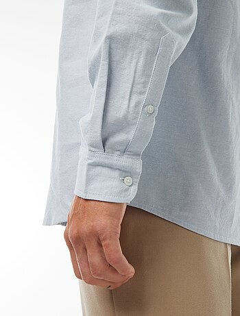 Camicia Oxford collo alla coreana