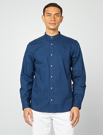 Camicia Oxford collo alla coreana