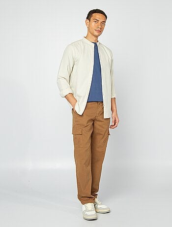 Camicia Oxford collo alla coreana