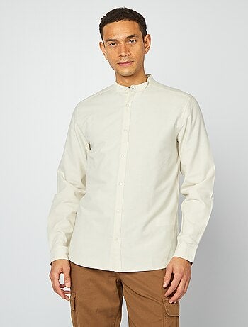 Camicia Oxford collo alla coreana