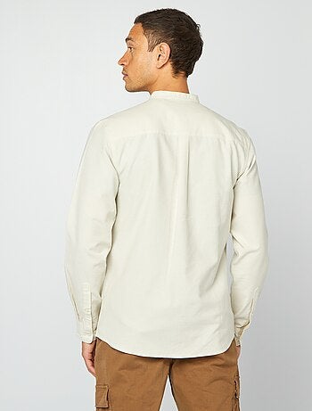 Camicia Oxford collo alla coreana