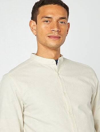 Camicia Oxford collo alla coreana