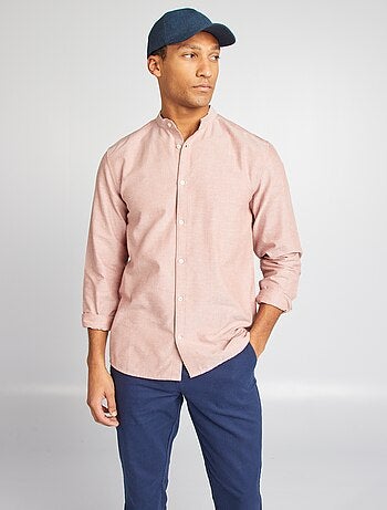 Camicia Oxford collo alla coreana