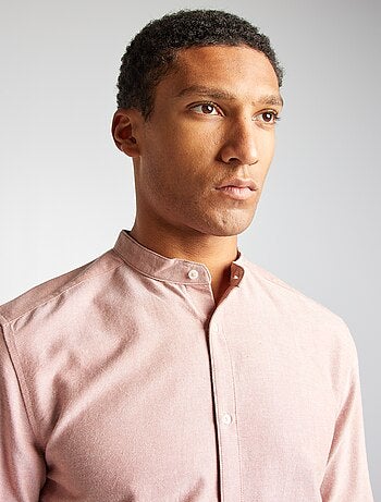 Camicia Oxford collo alla coreana