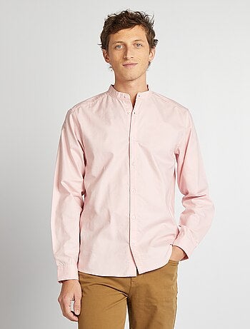Camicia Oxford collo alla coreana