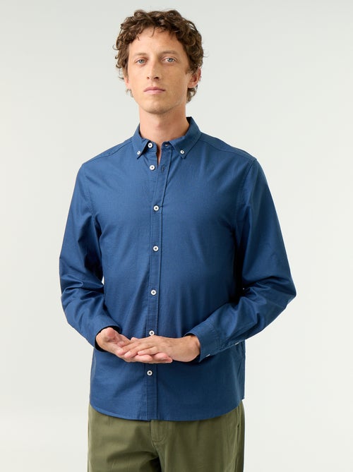 Camicia oxford con abbottonatura - Kiabi