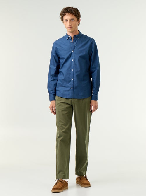 Camicia oxford con abbottonatura - Kiabi
