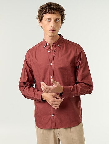 Camicia oxford con abbottonatura
