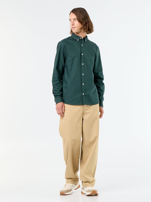 Camicia oxford con abbottonatura - Kiabi