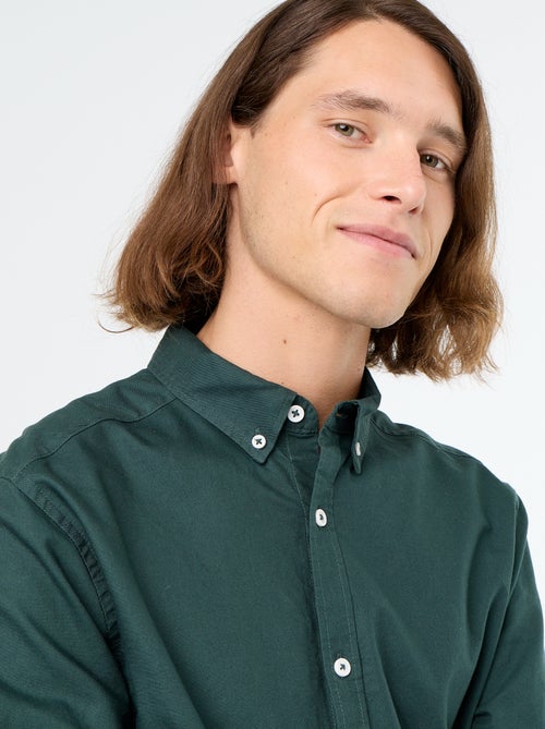 Camicia oxford con abbottonatura - Kiabi