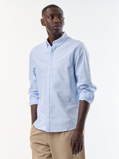 Camicia oxford con apertura abbottonata - Kiabi