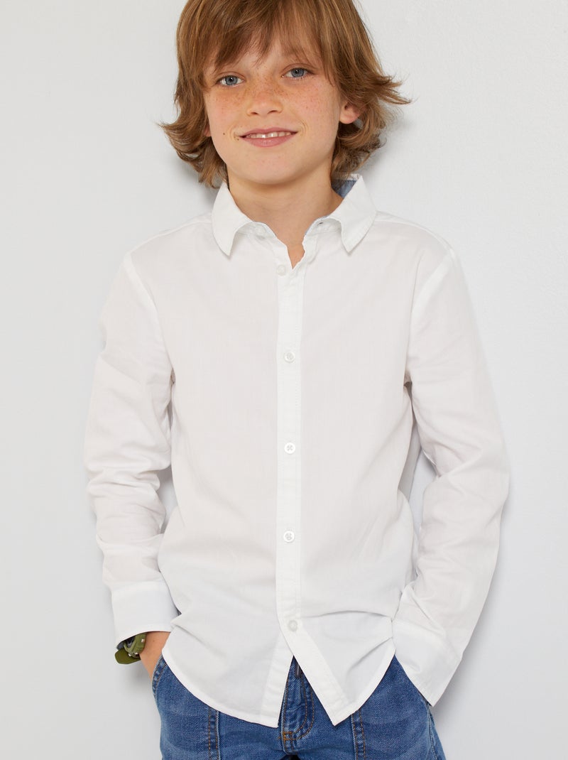 Camicia oxford con farfallino Bianco - Kiabi