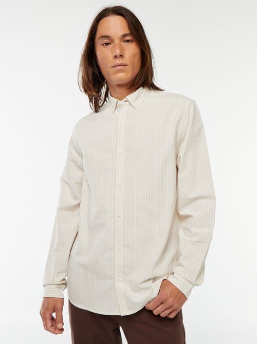 Camicia Oxford con motivo a righe - Kiabi