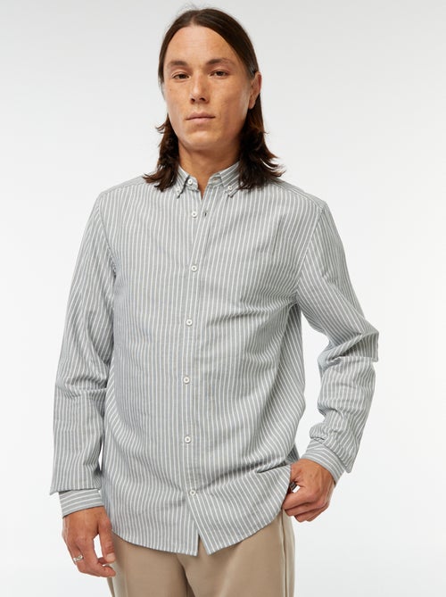 Camicia Oxford con motivo a righe - Kiabi