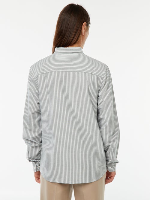 Camicia Oxford con motivo a righe - Kiabi