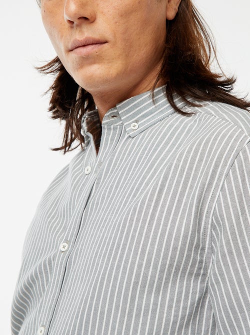 Camicia Oxford con motivo a righe - Kiabi
