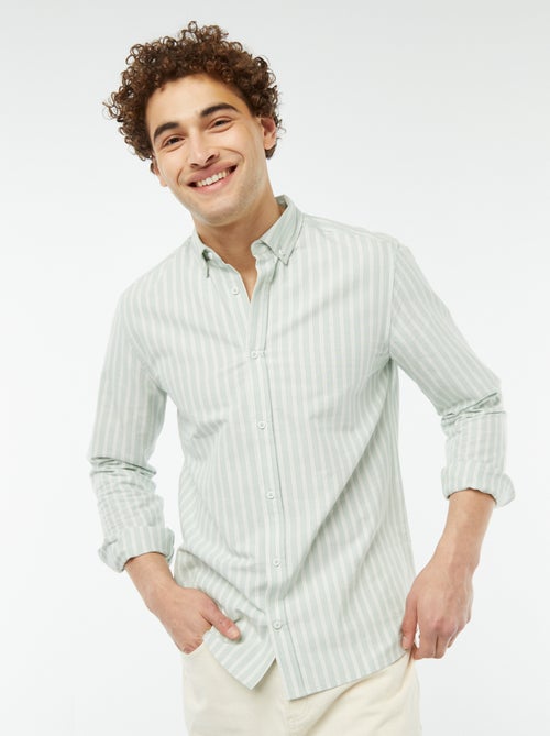 Camicia Oxford con motivo - Kiabi