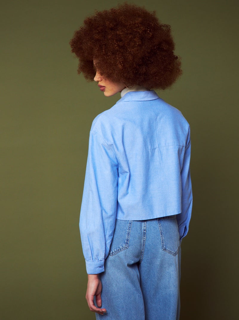 Camicia oxford cropped BLU - Kiabi