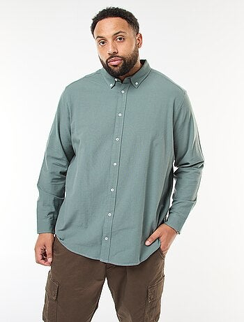 Camicia oxford dritta tinta unita