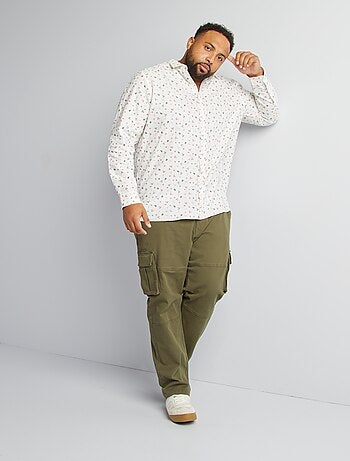 Camicia oxford stampata 'Natale'