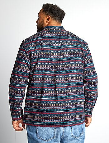 Camicia oxford stampata 'Natale'