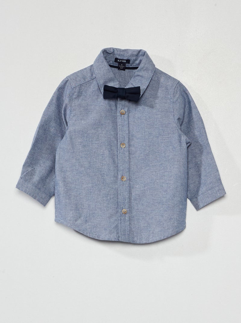 Camicia + papillon BLU - Kiabi