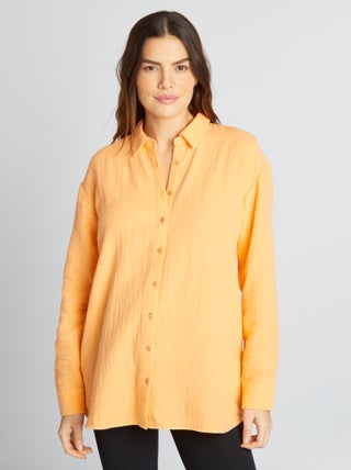Camicia per allattamento in garza di cotone