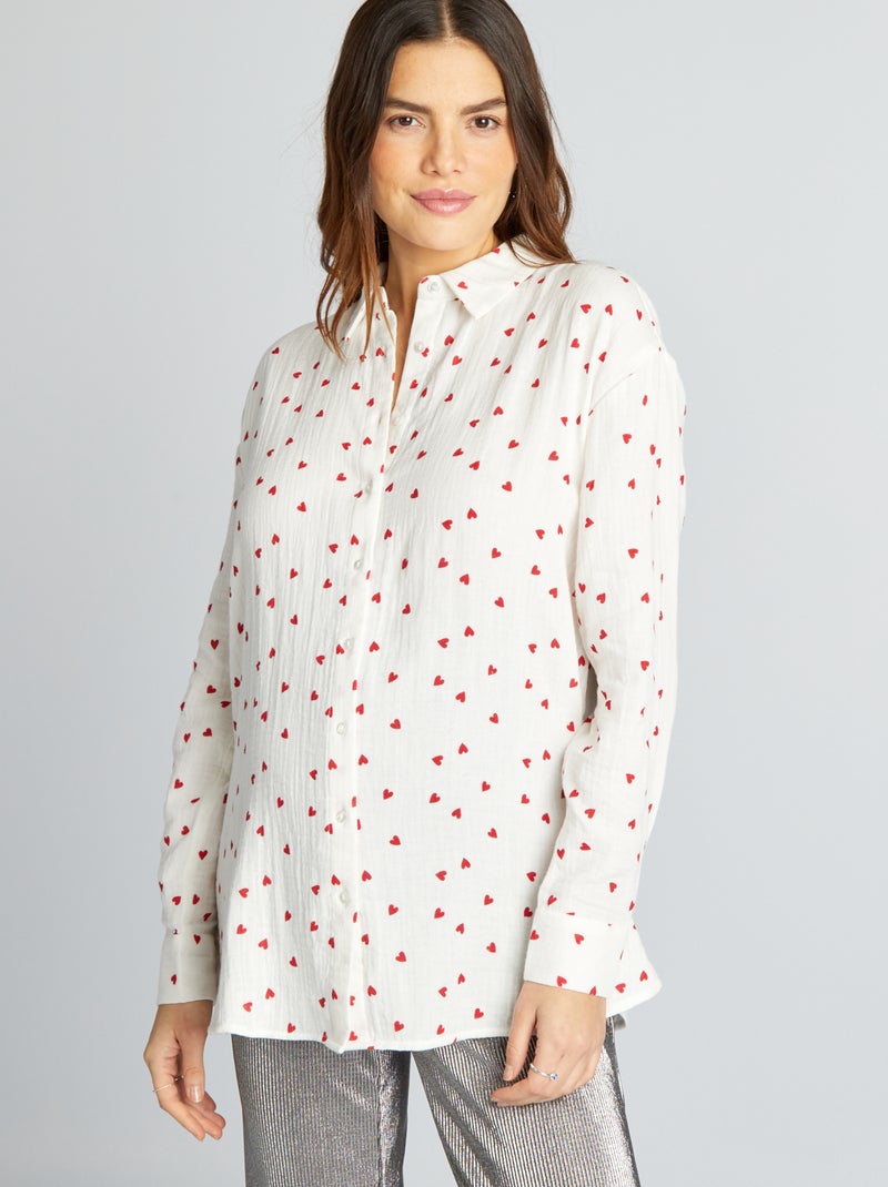 Camicia Allattamento Bearsland Maniche Lunghe | In Viscosa Ed Elastan Per Comfort - Foto 7