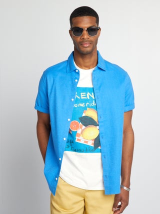 Camicia pesante con maniche corte