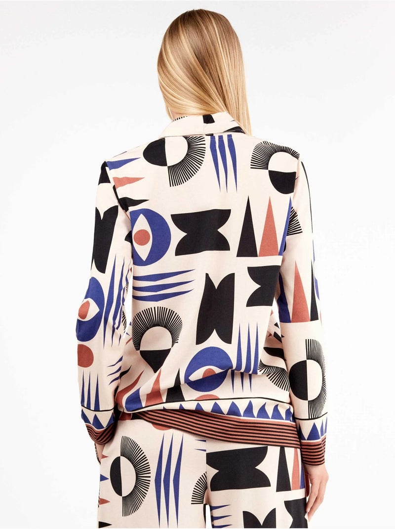 Camicia pigiama con motivi geometrici Multicolore - Kiabi
