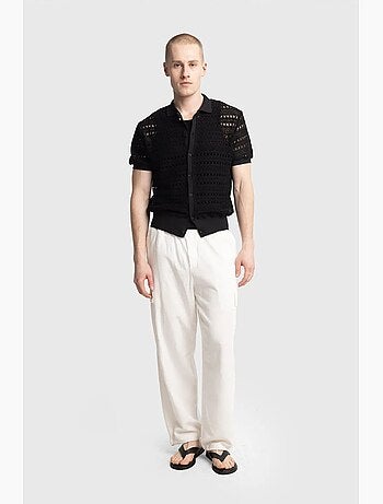 Camicia polo in maglia testurizzata con chiusura a bottoni giesto