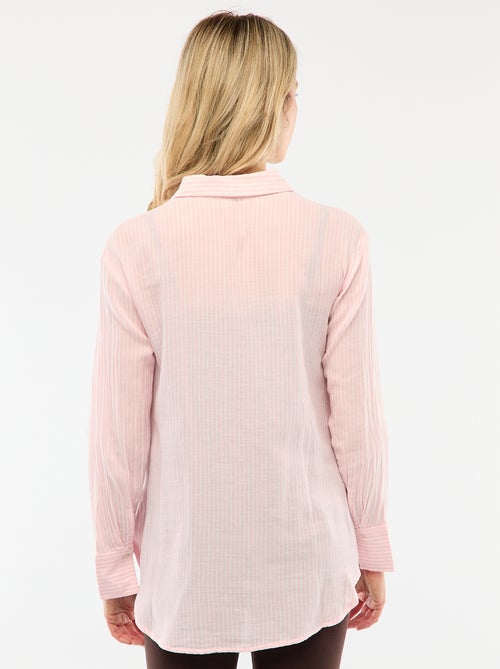 Camicia premaman a righe in cotone - Kiabi