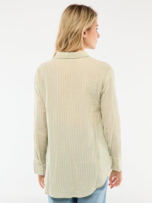 Camicia premaman a righe in cotone - Kiabi