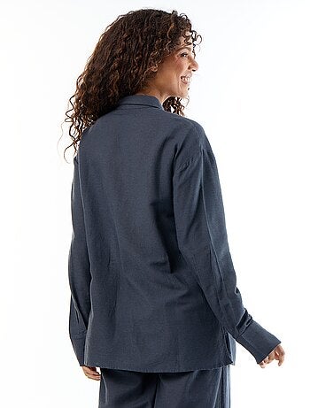 Camicia da maternità in lino misto