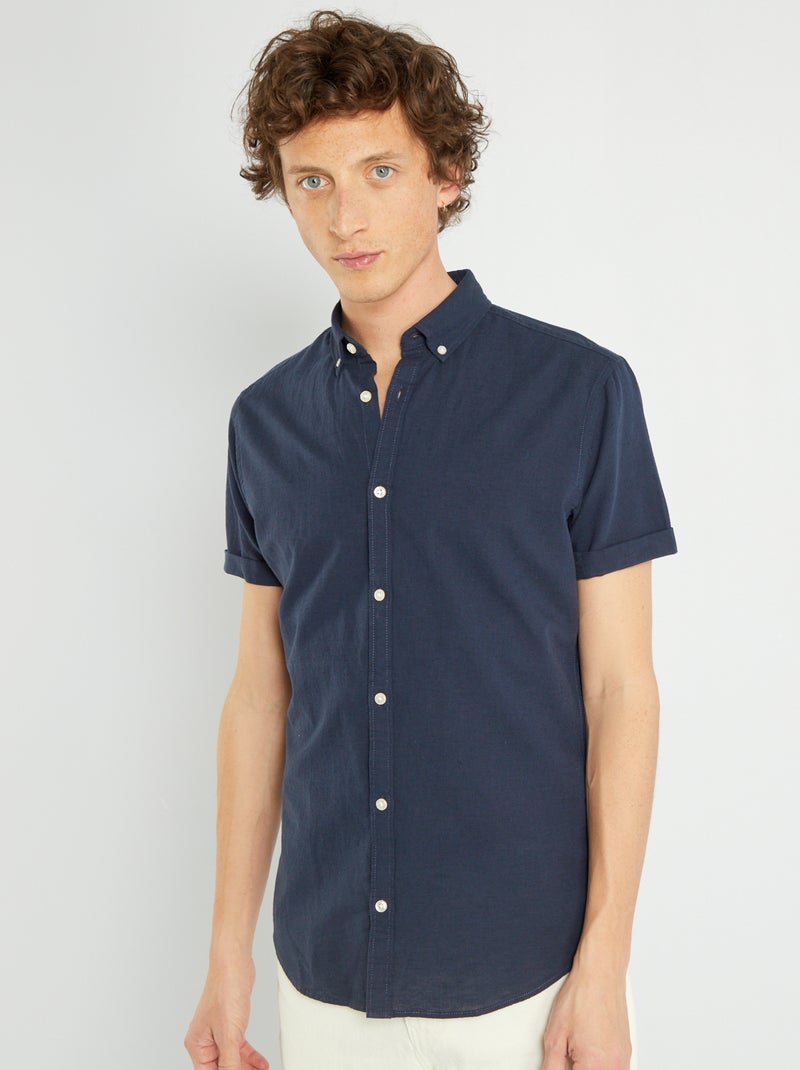 Camicia 'Produkt' a maniche corte blu marine - Kiabi