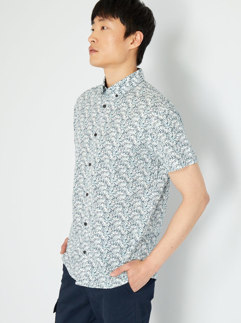 Camicia 'Produkt' con stampa fantasia BIANCO - Kiabi