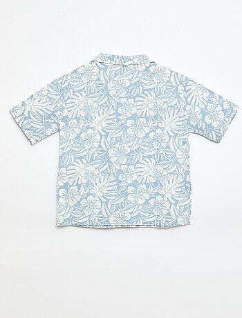 Camicia regular a maniche corte in cotone