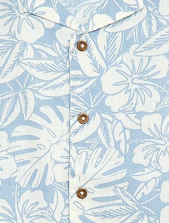 Camicia regular a maniche corte in cotone