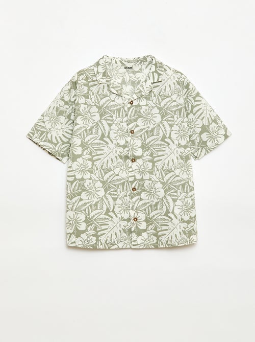 Camicia regular a maniche corte in cotone - Kiabi Camicia regular a maniche corte in cotone - Kiabi