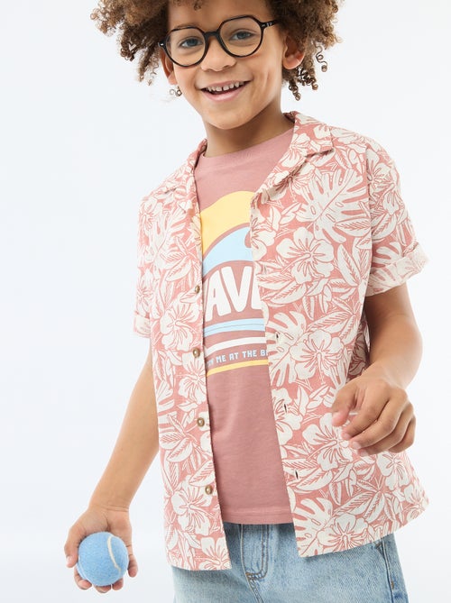 Camicia regular a maniche corte in cotone - Kiabi Camicia regular a maniche corte in cotone - Kiabi