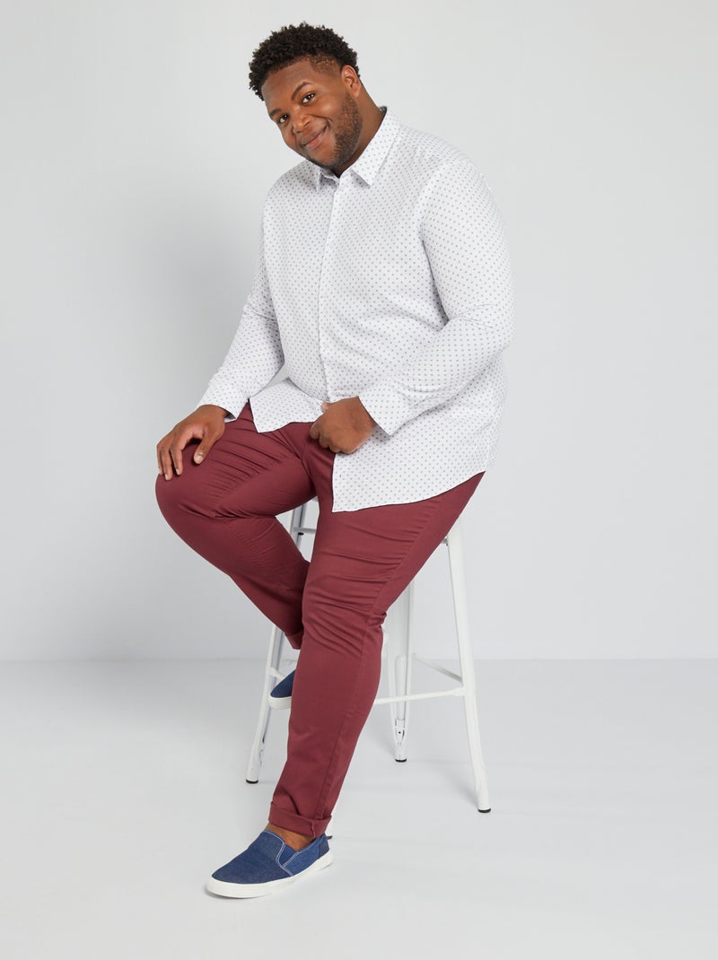 Camicia regular a maniche lunghe BIANCO - Kiabi