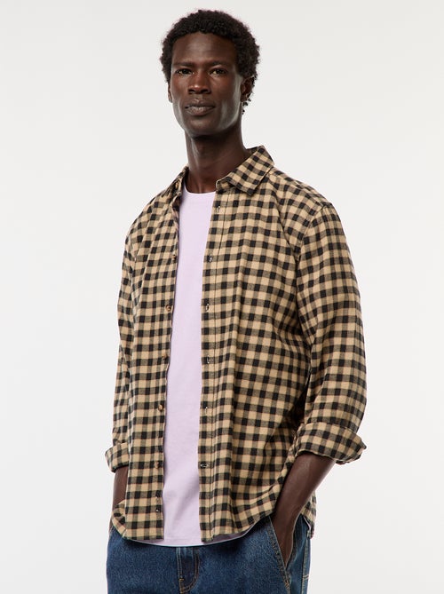Camicia regular a quadri - Kiabi