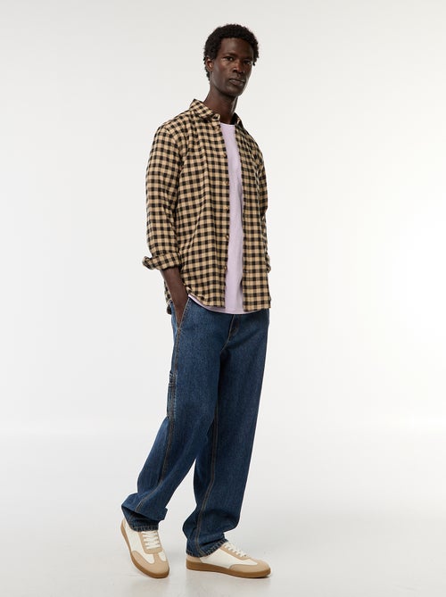 Camicia regular a quadri - Kiabi