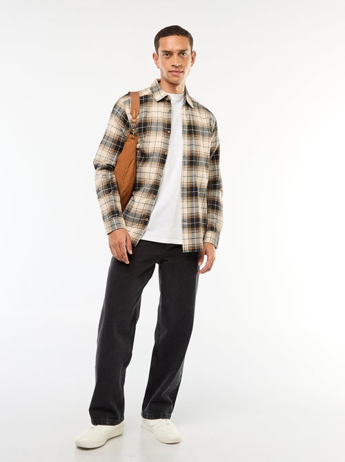 Camicia regular a quadri - Kiabi