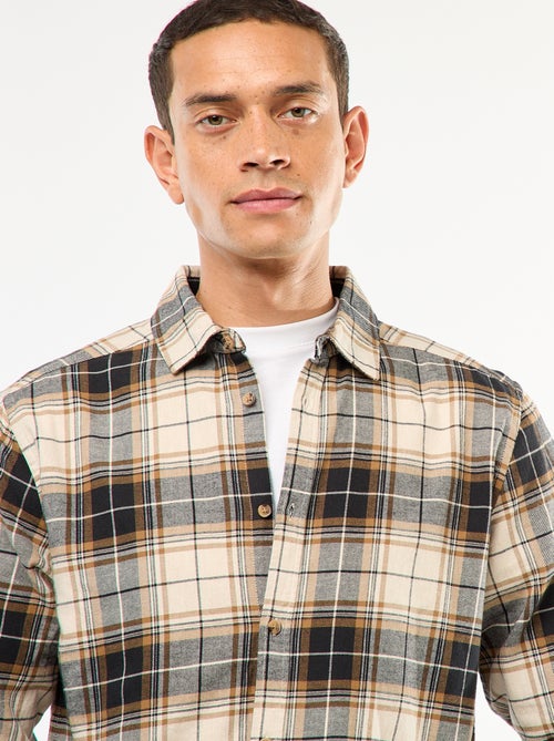 Camicia regular a quadri - Kiabi