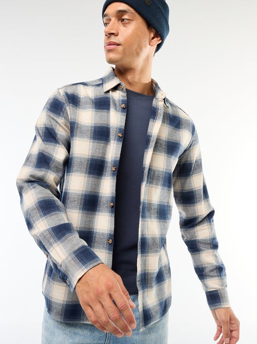 Camicia regular a quadri - Kiabi